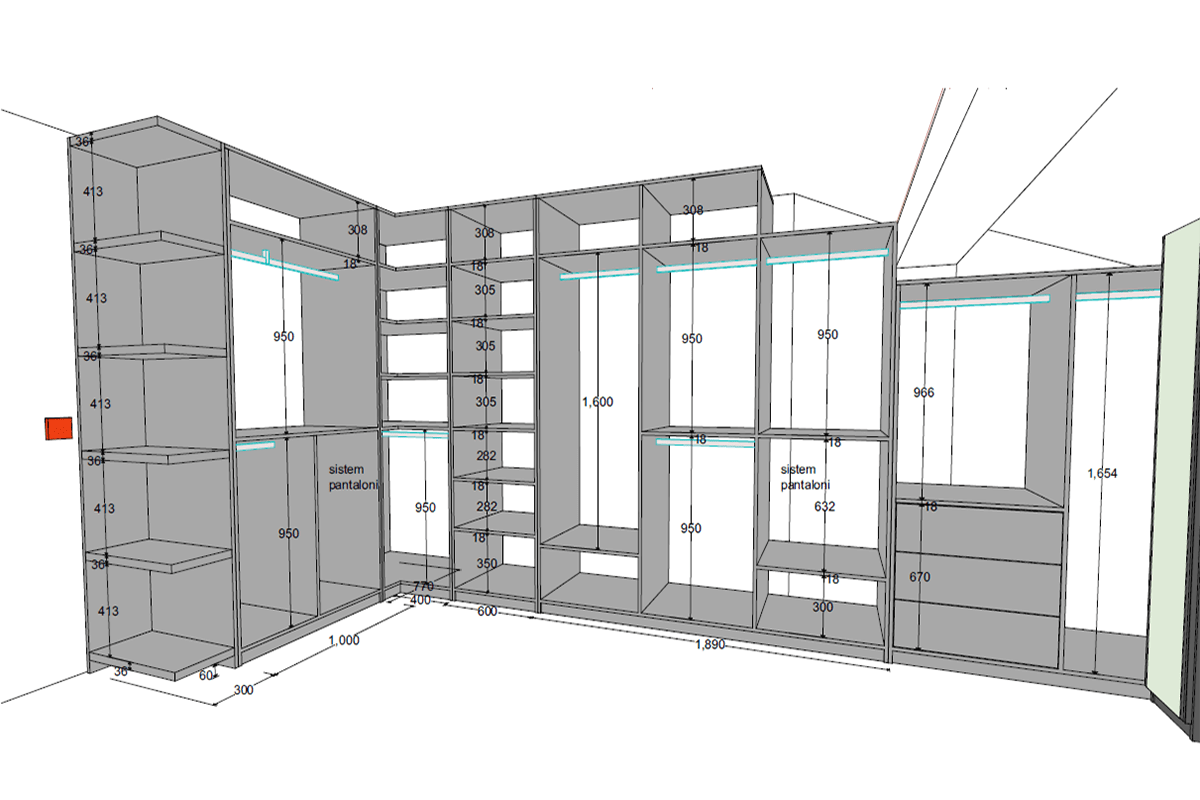 Fabrica de mobilă la comandă Mobilier Dressing - Spațiu Multifuncțional